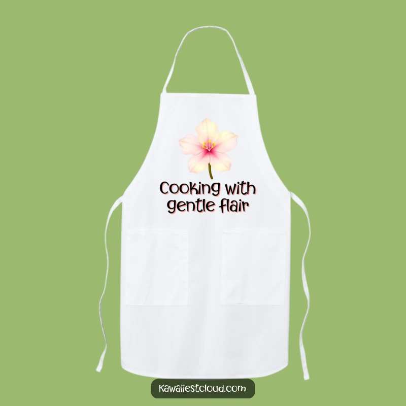 Funny Chef Blossom Apron: Glowing Petals Kitchen Design, Enchanting Humorous Gift for Cooks