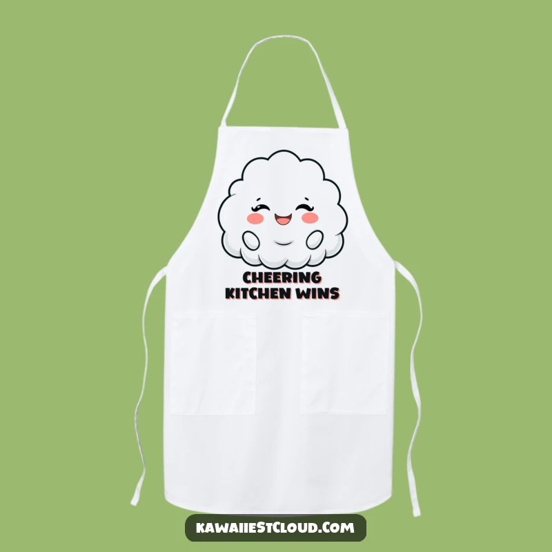 Funny Cheering Cloud Apron: Cook with Joy and Fluffy Smiles!