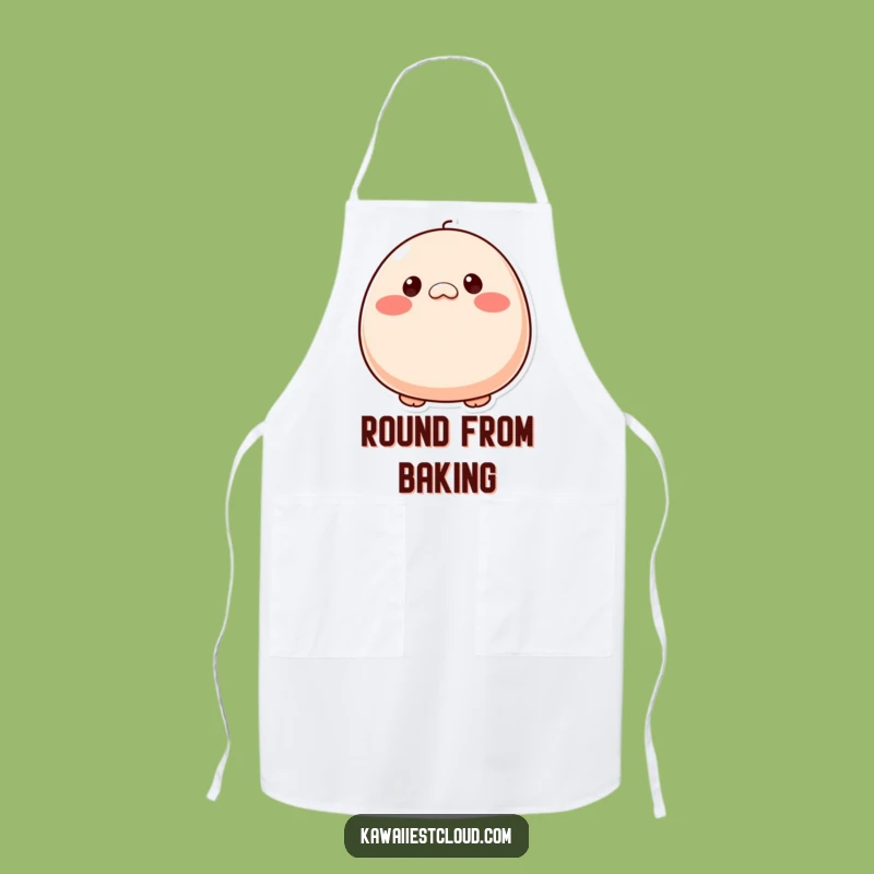 Funny Chef Character Apron - Plump, Button Eyes, Rosy Cheeks, Kitchen Gift
