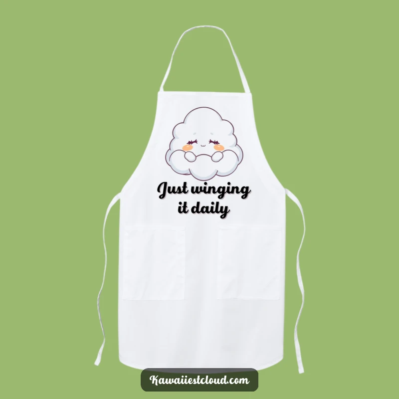 Funny Dreamy Cloud Apron: Peaceful Floating Character Kitchen Fun, Unique Gift Idea