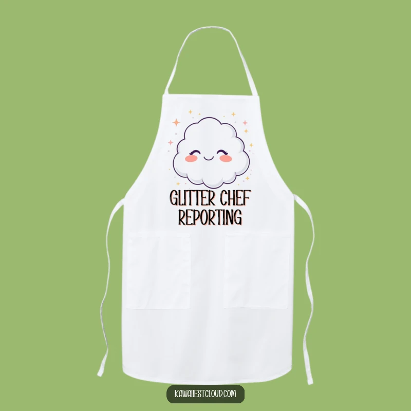 Funny Giggling Cloud Glitter Apron - Sparkly Kitchen Fun - Funny Gift