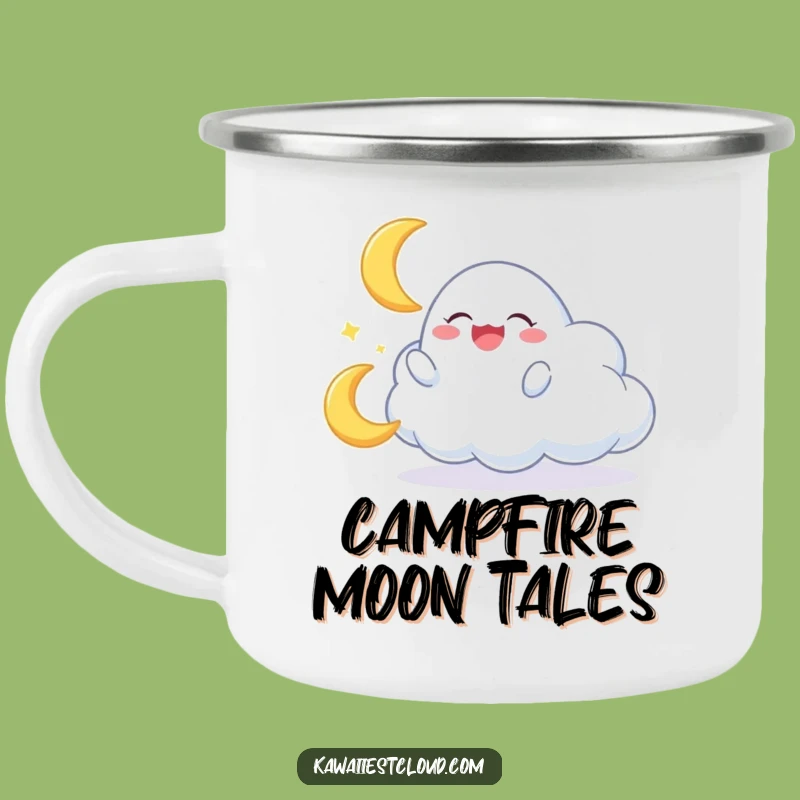 Playful Moon Cloud Camping Mug: Celestial Fun for Your Adventures!