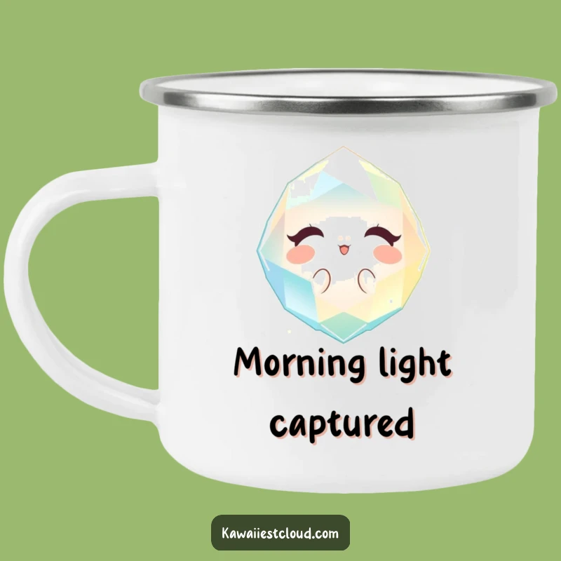 Funny Camp Gem Mug: Sparkling Light Design, Durable Humorous Gift for Outdoors