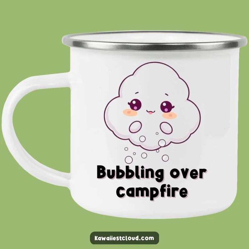 Funny Retro Cloud Camping Mug - Bubble Adventures, Great Funny Gift!