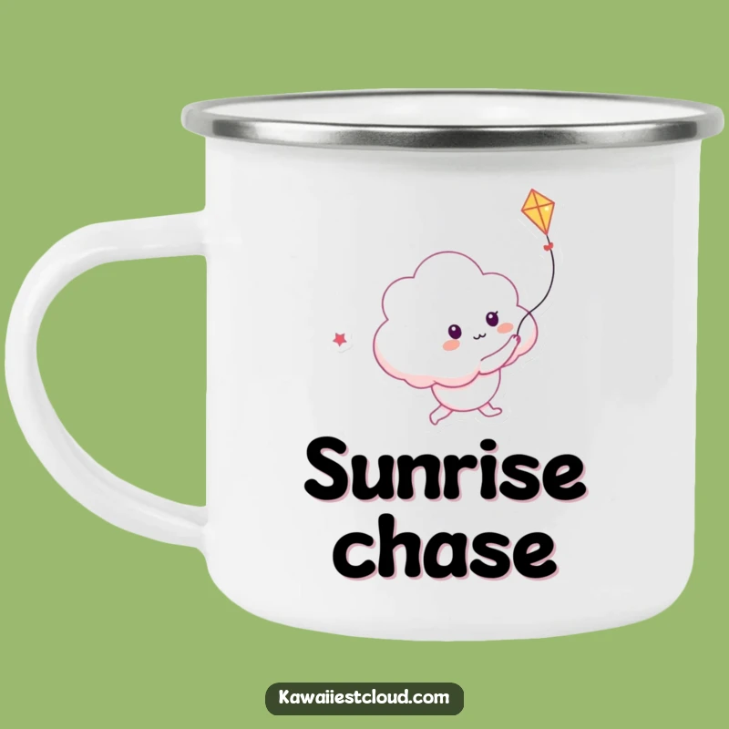 Funny Playful Cloud Kite Camping Mug: Light Outdoor Cup, Perfect Humorous Adventure Gift