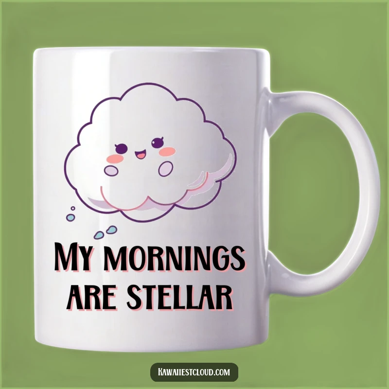 Funny Shimmer Cloud Character Mug: A Playful Spin for a Magical Morning Gift