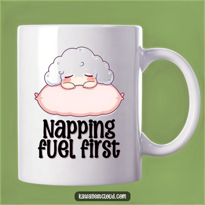 Funny Sleepy Cloud Pillow Mug - Content Nap Comfort - Funny Gift Idea