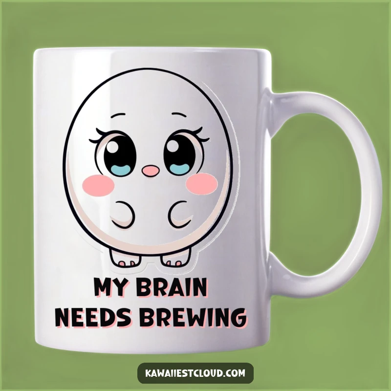 Funny Ovular Character Mug: Adorable Innocent Eyes, Perfect Funny Gift for Anyone