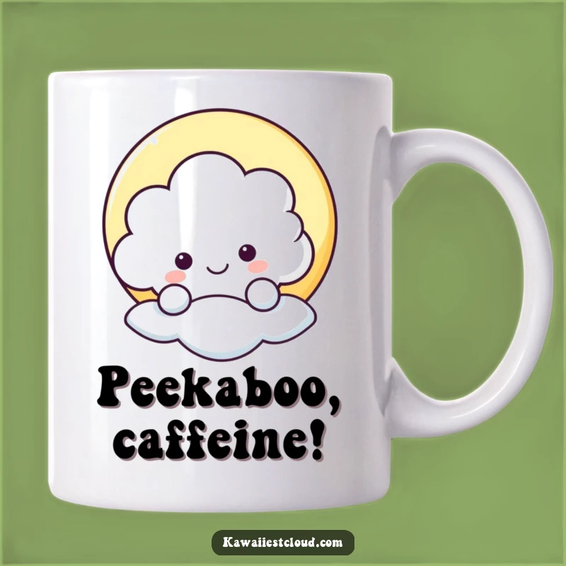 Funny Peek-a-Boo Cloud Star Mug - Cheerful Character Funny Gift Idea