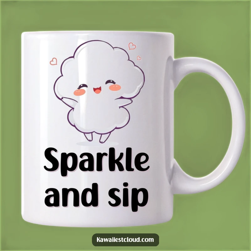 Funny Delighted Cloud Mug - Dance with Joy, Perfect Gift for Happy Moments