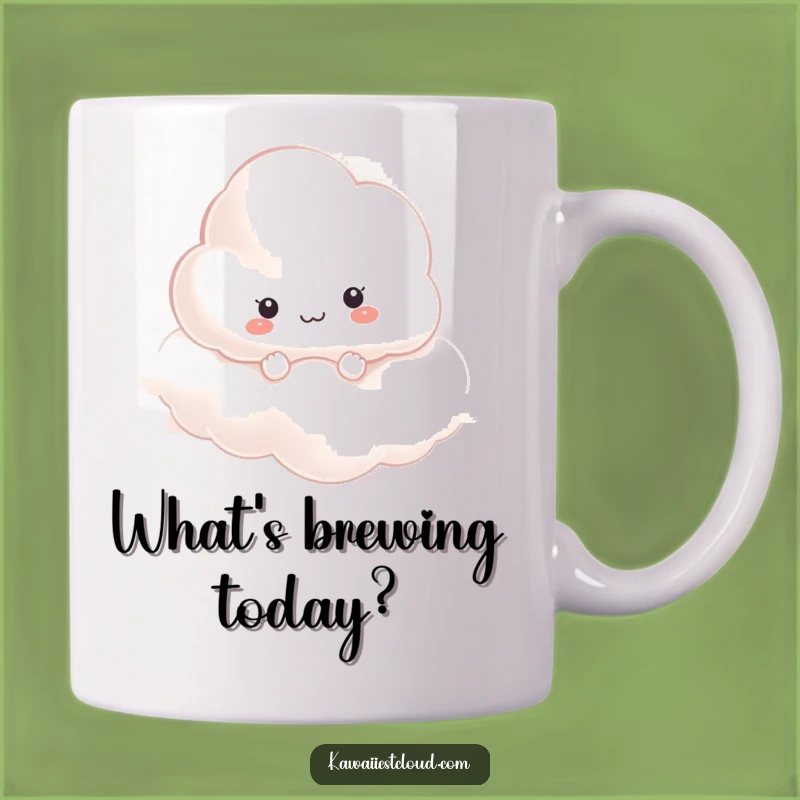 Funny Curious Cloud Mug - Peek-a-Boo Fun, Perfect Gift for the Inquisitive