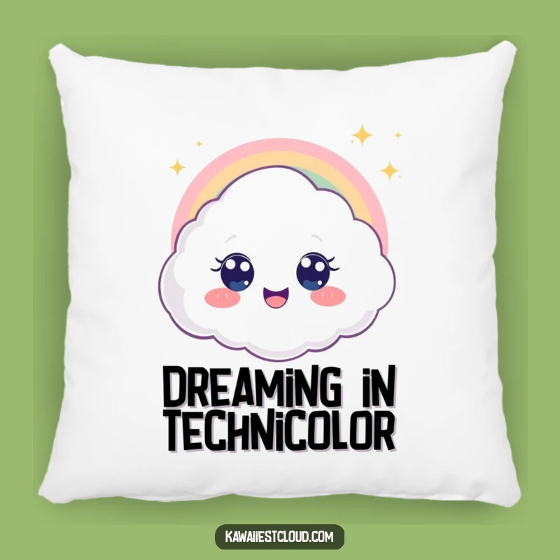 Funny Rainbow Cloud Pillow - Big Eyes Comfort & Joyful Humor, Gift!