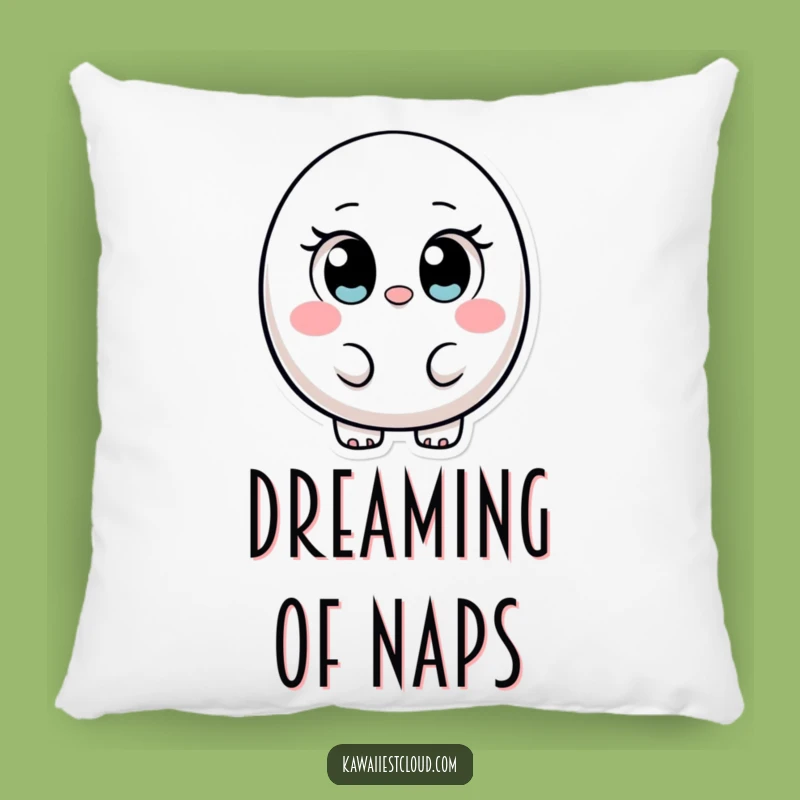 Funny Ovular Character Pillow: Soft Innocent Eyes Cushion, Comfy Funny Gift