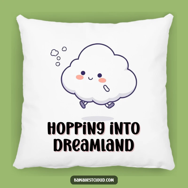 Funny Cloud Hop Pillow - Cozy Vapor Puff Accent
