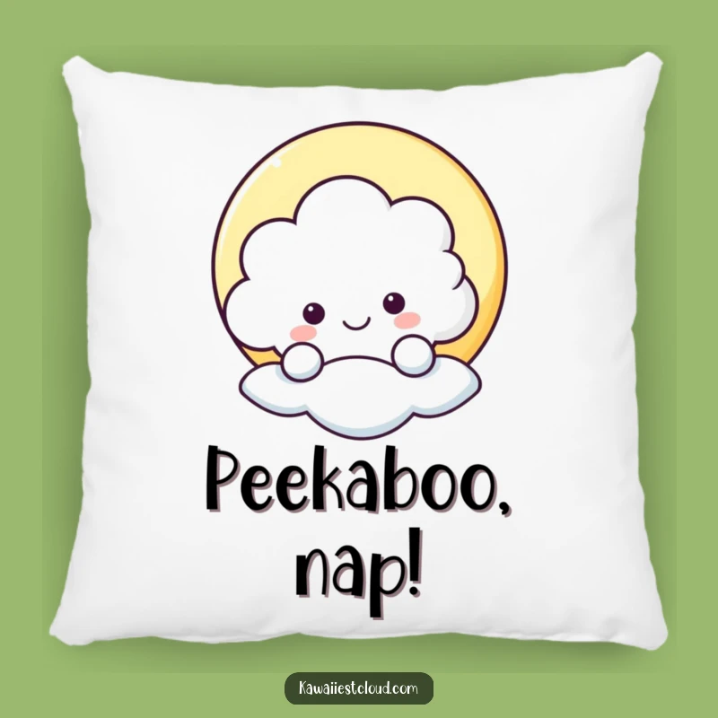 Funny Peek-a-Boo Cloud Pillow - Cheerful Accent Pillow - Funny Gift