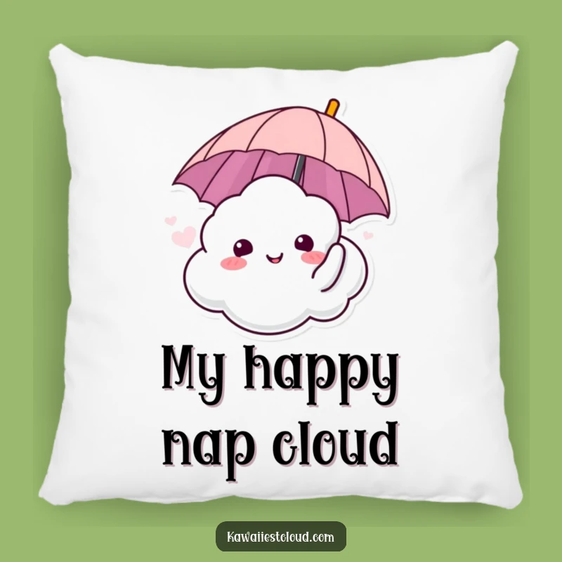 Funny Relaxing Cloud Umbrella Pillow - Cozy Accent Pillow - Funny Gift