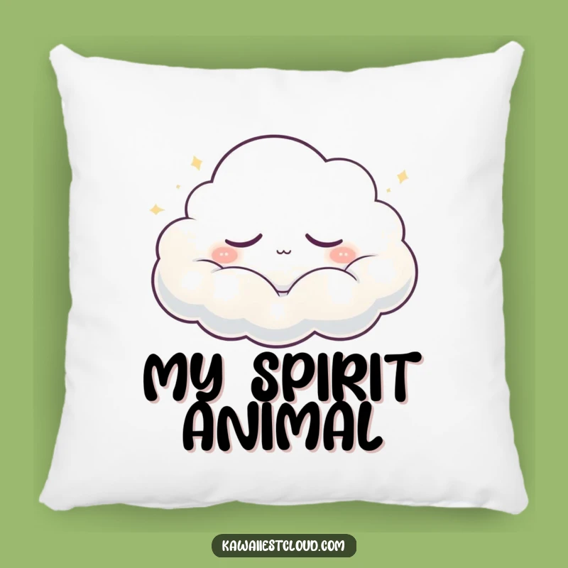 Funny Sleepy Cloud Pillow: Cozy Comfort with a Glowing Character