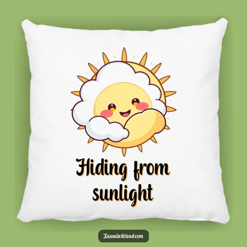 Funny Peek-a-Boo Cloud Pillow: Happy Grinning Character, Cozy Comfort Gift