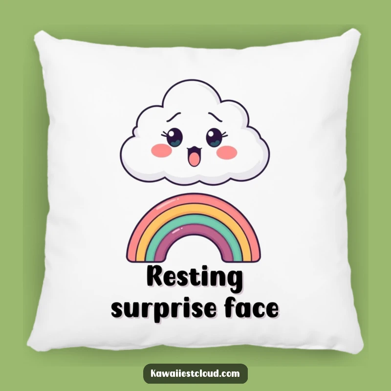 Funny Surprised Cloud Pillow - Cozy & Hilarious Home Decor Accent