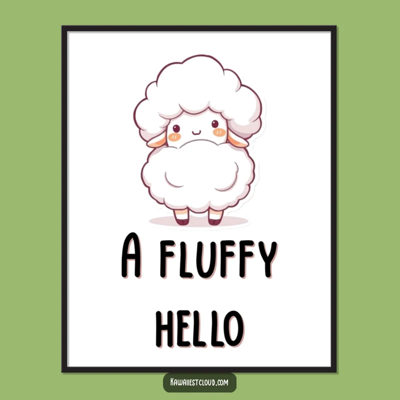 Funny Cloud Art Print - Sheep Bump Fun, Ideal Funny Gift!