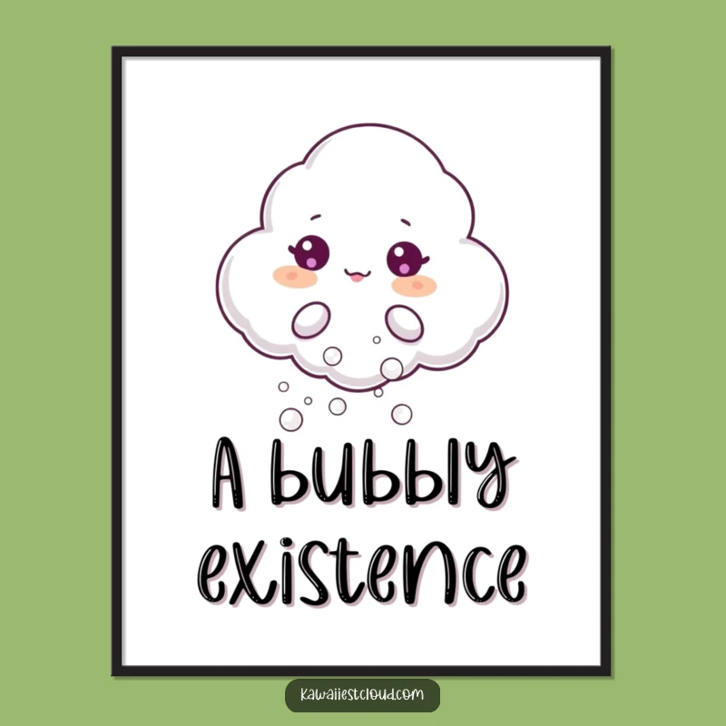 Funny Cloud Art Print - Bubble Magic, Ideal Funny Gift!