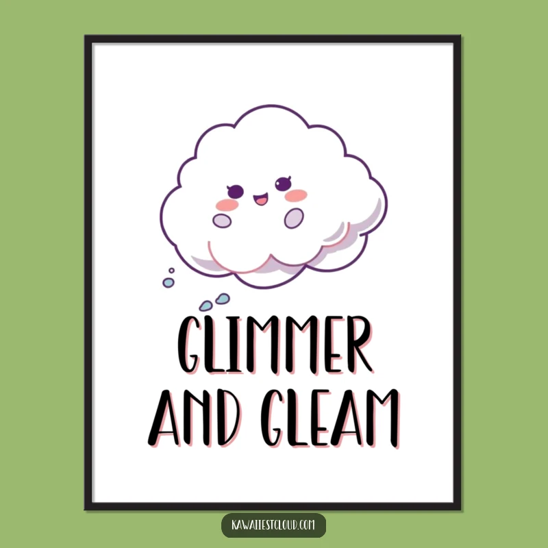 Funny Shimmer Cloud Digital Art: Instant Playful Iridescent Sparkle for Your Space