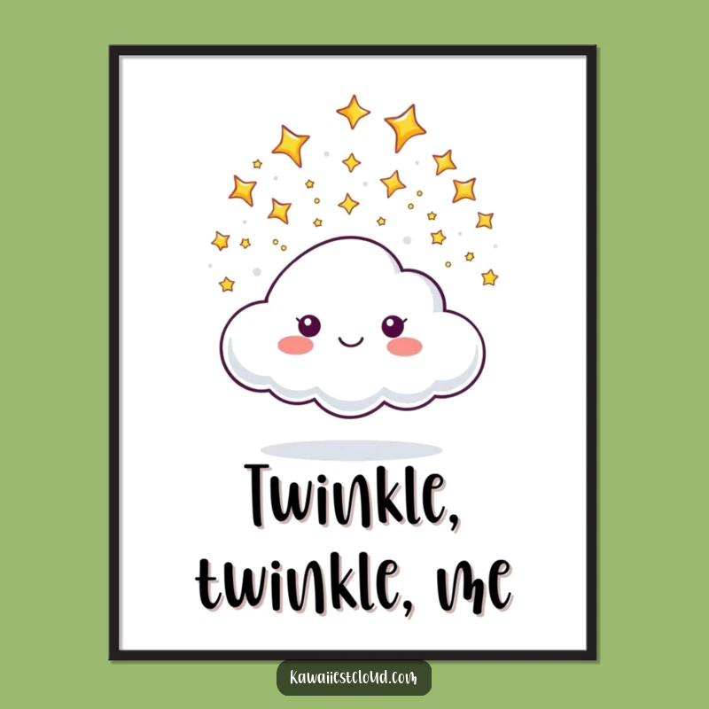 Funny Star Shower Cloud Digital Art: Instant Celestial Magic for Your Walls!