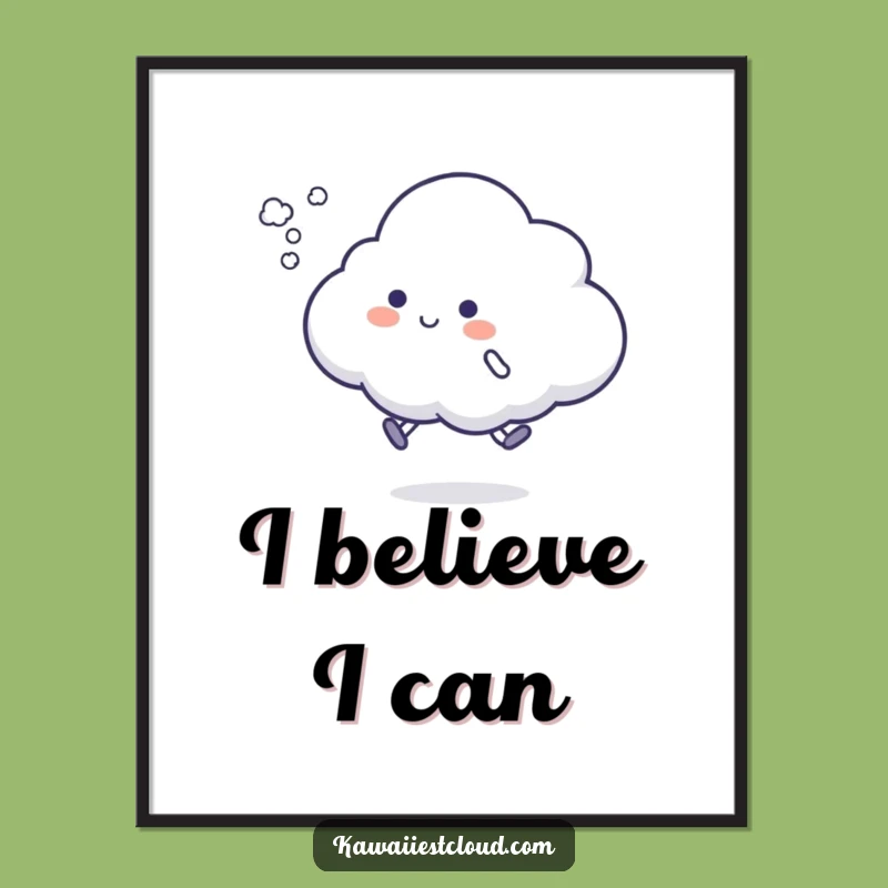 Funny Cloud Hop Digital Art - Instant Playful Energy for Walls