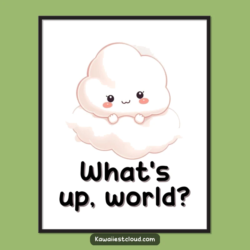 Funny Curious Cloud Digital Art - Instant Intrigue, Hilarious Gift Download
