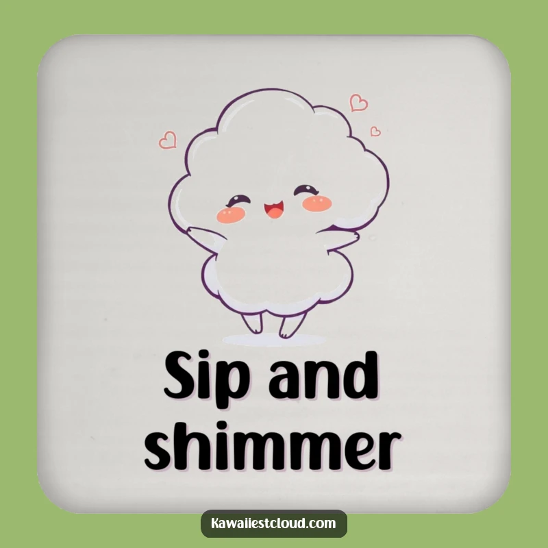 Funny Delighted Cloud Coaster - Cheerful Drinks, Protective & Practical Gift