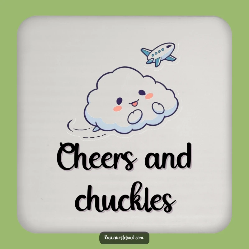 Funny Mischievous Cloud Bird Coaster: Tickle Protection, Perfect Humorous Bar Gift