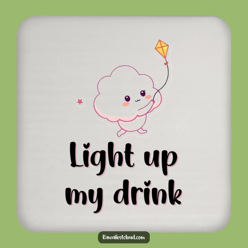 Funny Playful Cloud Kite Coaster: Light Protection, Perfect Humorous Bar Gift