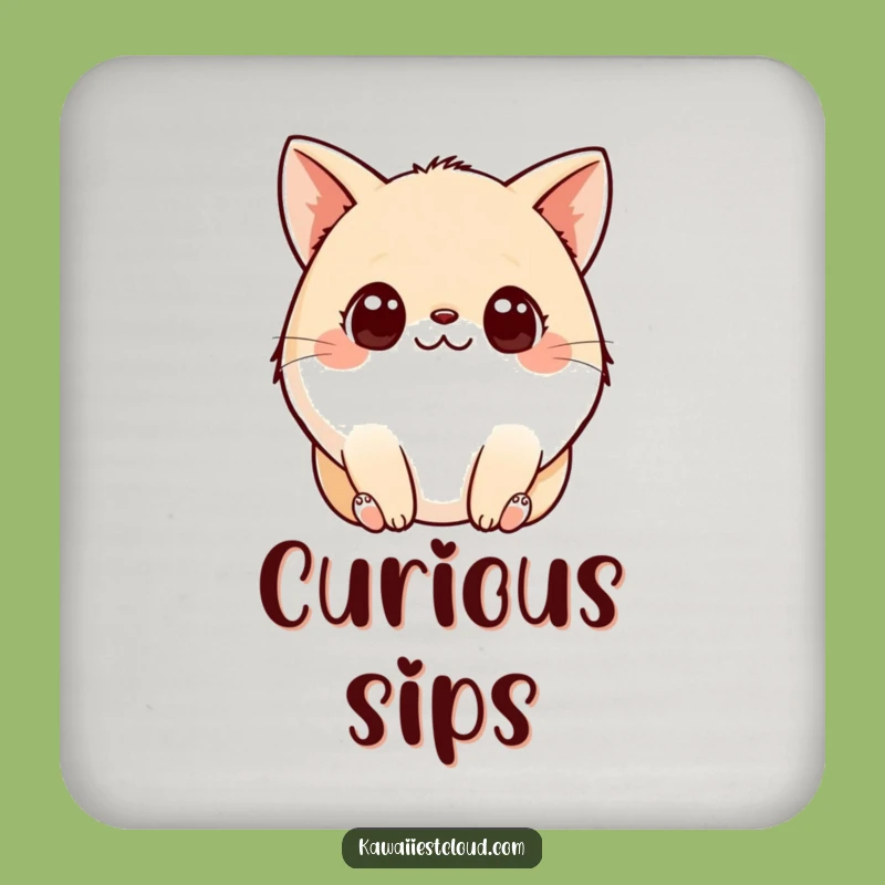 Funny Plump Creature Coaster Set: Protect Surfaces with Curious Eyes Humor