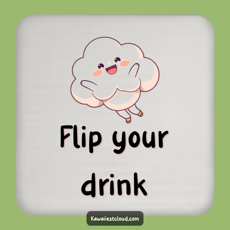 Funny Somersault Cloud Coaster Set: Playful Drink Protection, Cute Funny Gift