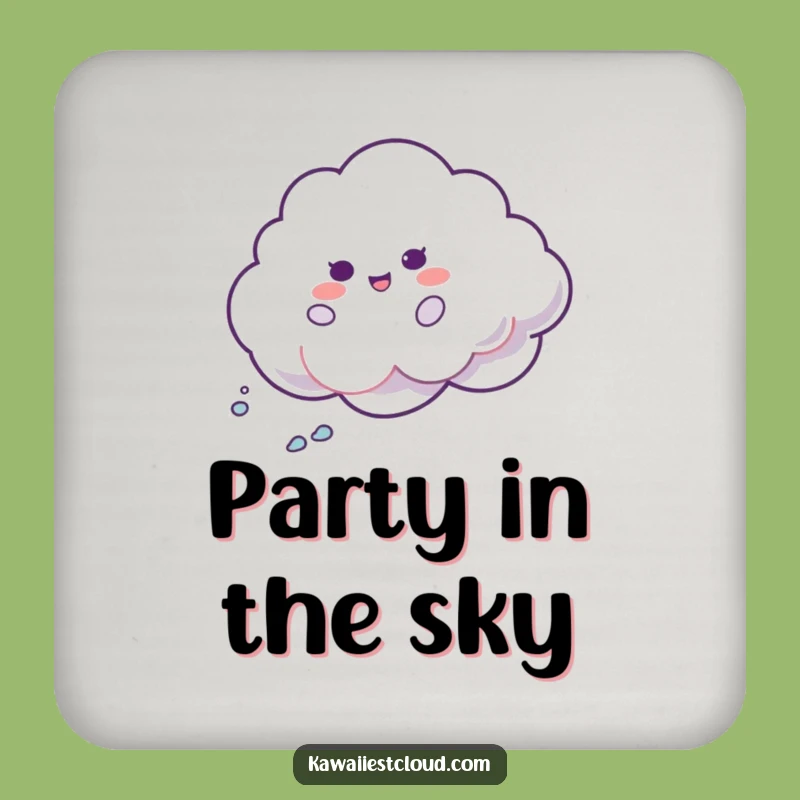 Funny Shimmer Cloud Coaster Set: Protect Surfaces with Playful Iridescent Magic