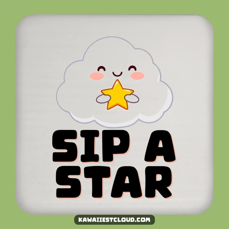 Funny Star Cloud Coaster Set: Protect Surfaces with Light, Cute Funny Gift