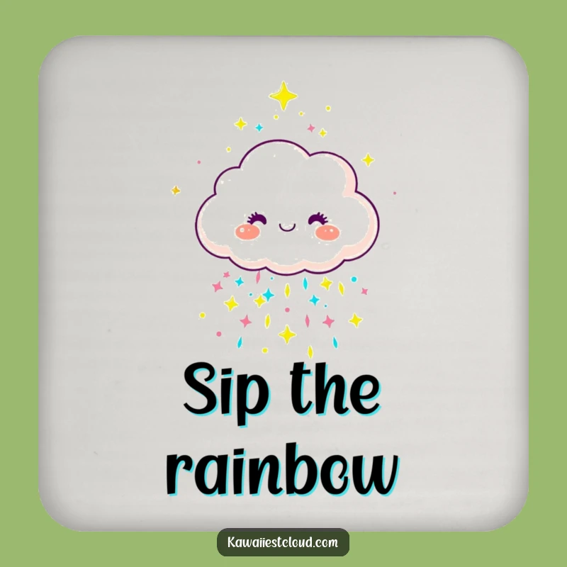 Funny Joyful Cloud Coaster - Colorful Drinks, Protective & Practical Gift