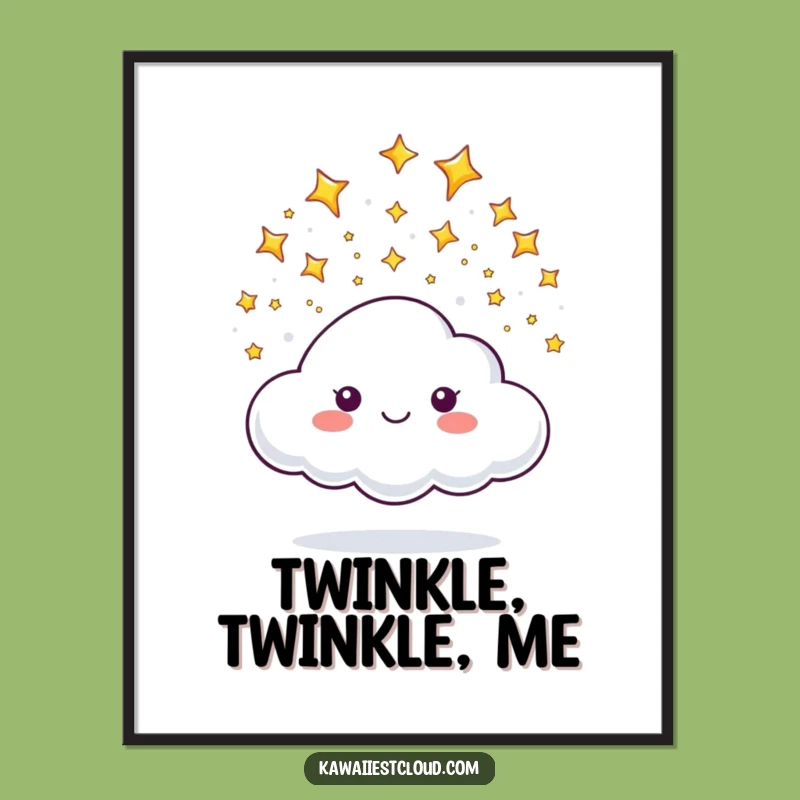 Funny Star Shower Cloud Poster: Bring Celestial Magic to Your Walls!
