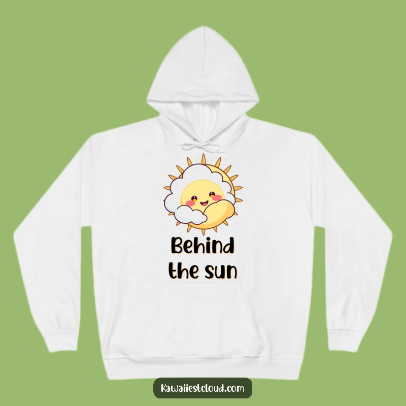 Funny Peek-a-Boo Cloud Hoodie: Happy Grinning Character, Perfect Funny Gift
