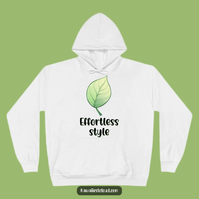 Comfy Funny Leaf Hoodie: Artistic Curve, Cozy Humorous Gift for All Seasons