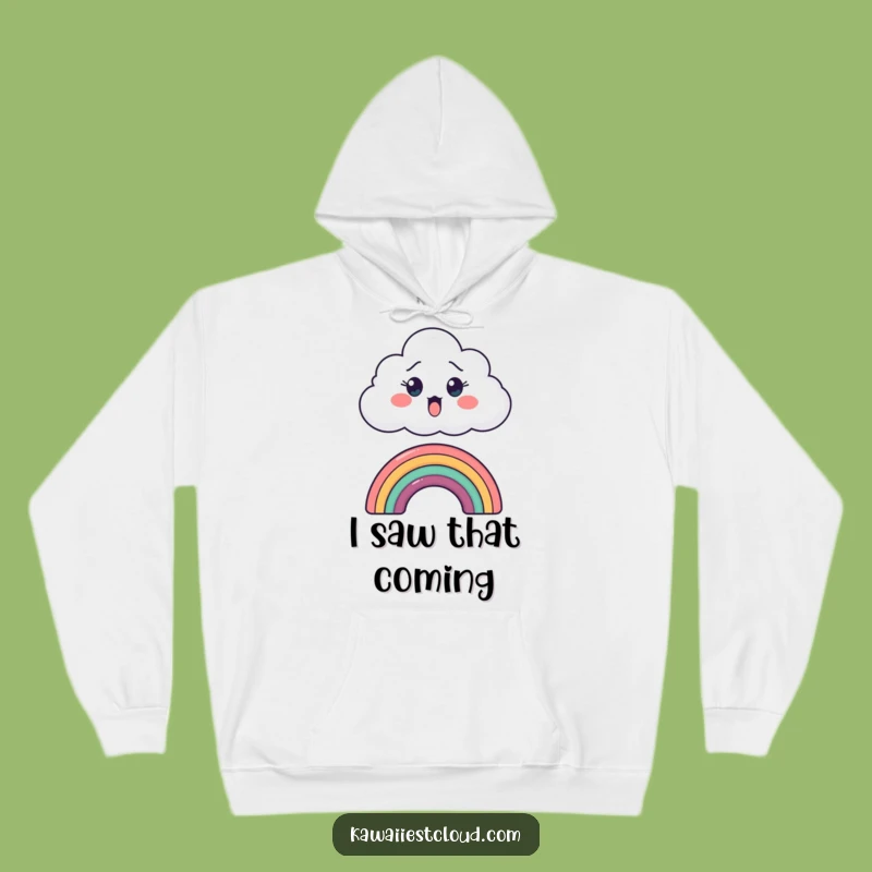 Funny Surprised Cloud Hoodie - Cozy & Hilarious Weather Apparel