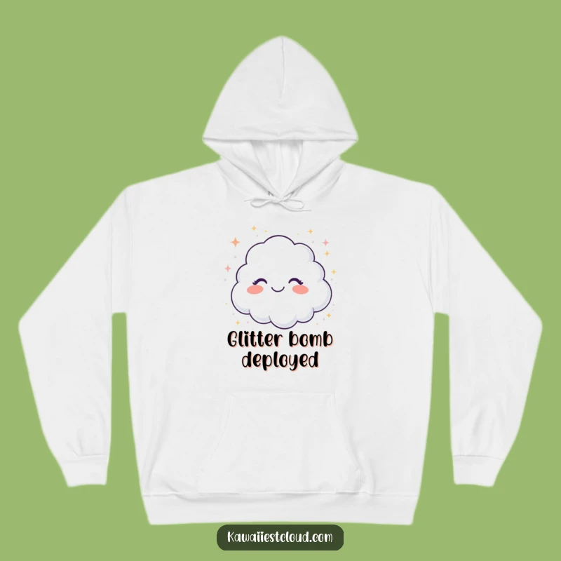 Funny Giggling Cloud Glitter Hoodie - Cozy Sparkle - Funny Gift