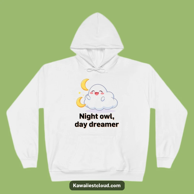 Cozy Celestial Play Hoodie: Snuggle Up with Funny Cloud and Moon Fun!