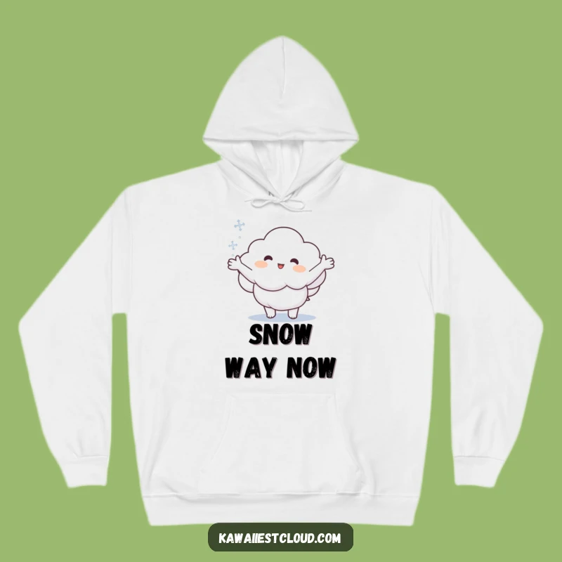 Funny Cloud Catching Snowflake Hoodie - Warm Winter Hug