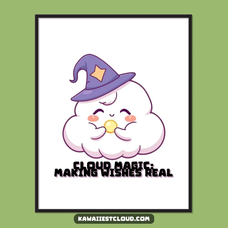 Free Printable Wizard Cloud Wall Art: Funny Downloadable Magical Decor