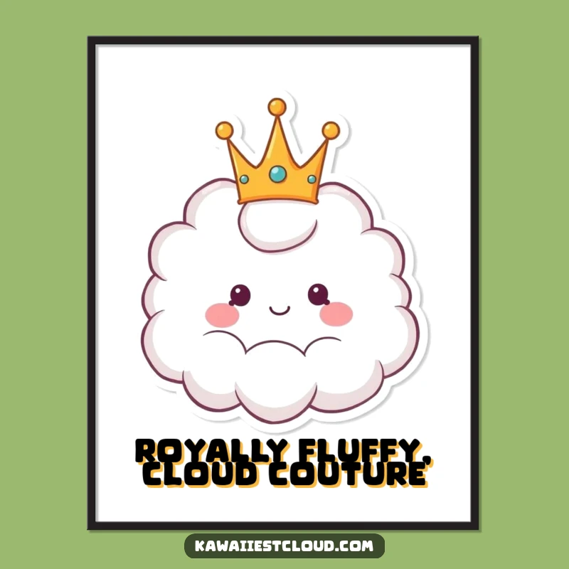 Crown Cloud Wall Art: Free Printable Funny Downloadable Decor for a Regal Touch