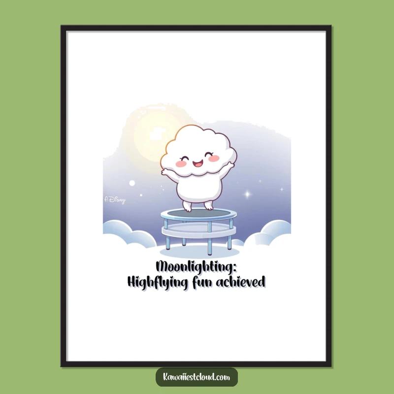 Free Printable Bouncy Cloud Wall Art: Funny Downloadable Decor for Joyful Spaces