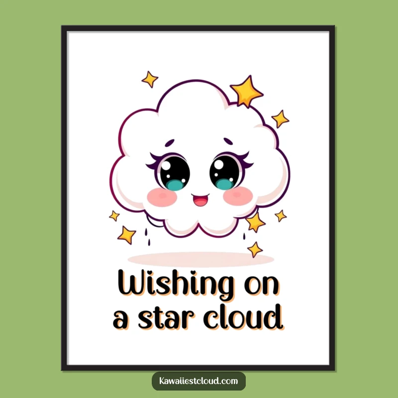 Free Printable Star Rain Cloud Wall Art: Funny Downloadable Decor for Dreamers