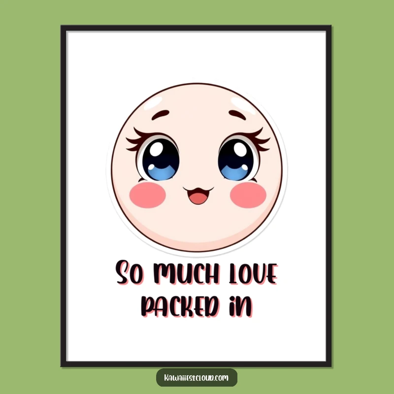 Free Printable Wall Art: Cute Chubby Character, Rosy Cheeks, Funny Downloadable Decor