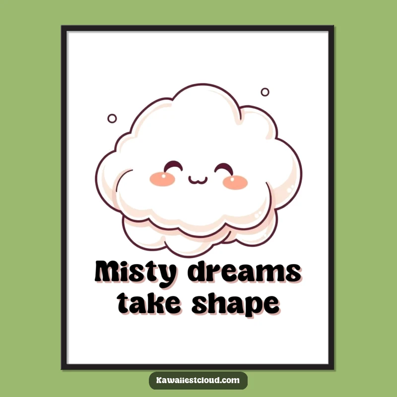 Free Printable Wall Art: Funny Mist Cloud, Whimsical Art, Instant Download Decor!